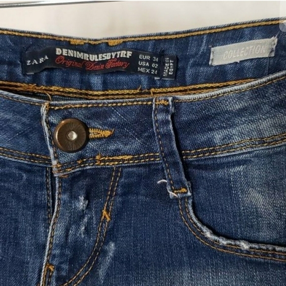 Zara Collection Jean Shorts size 2 - Picture 2 of 4